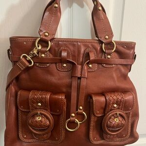 Elliot Luca Large "Estella" Brown Leather
Cinch Shoulder/Handbag